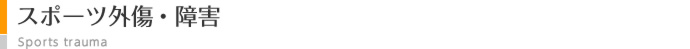 スポーツ外傷・障害